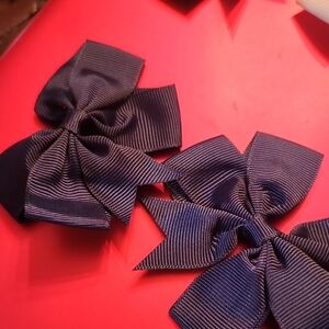 Navy Blue Hair Bows